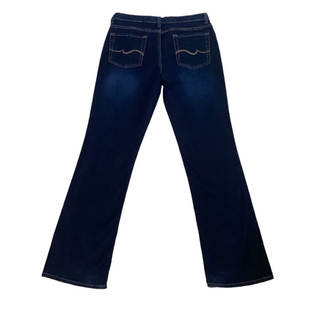 No Boundaries Denim Women’s Juniors Dark Blue Wash Mid Rise Bootcut Jeans Sz 11 - Picture 13 of 16